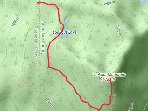 Lookout Mountain and Lookout Lake