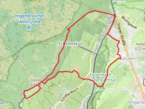 Steling and Eifelblick Muetzenich Loop via Moor Route