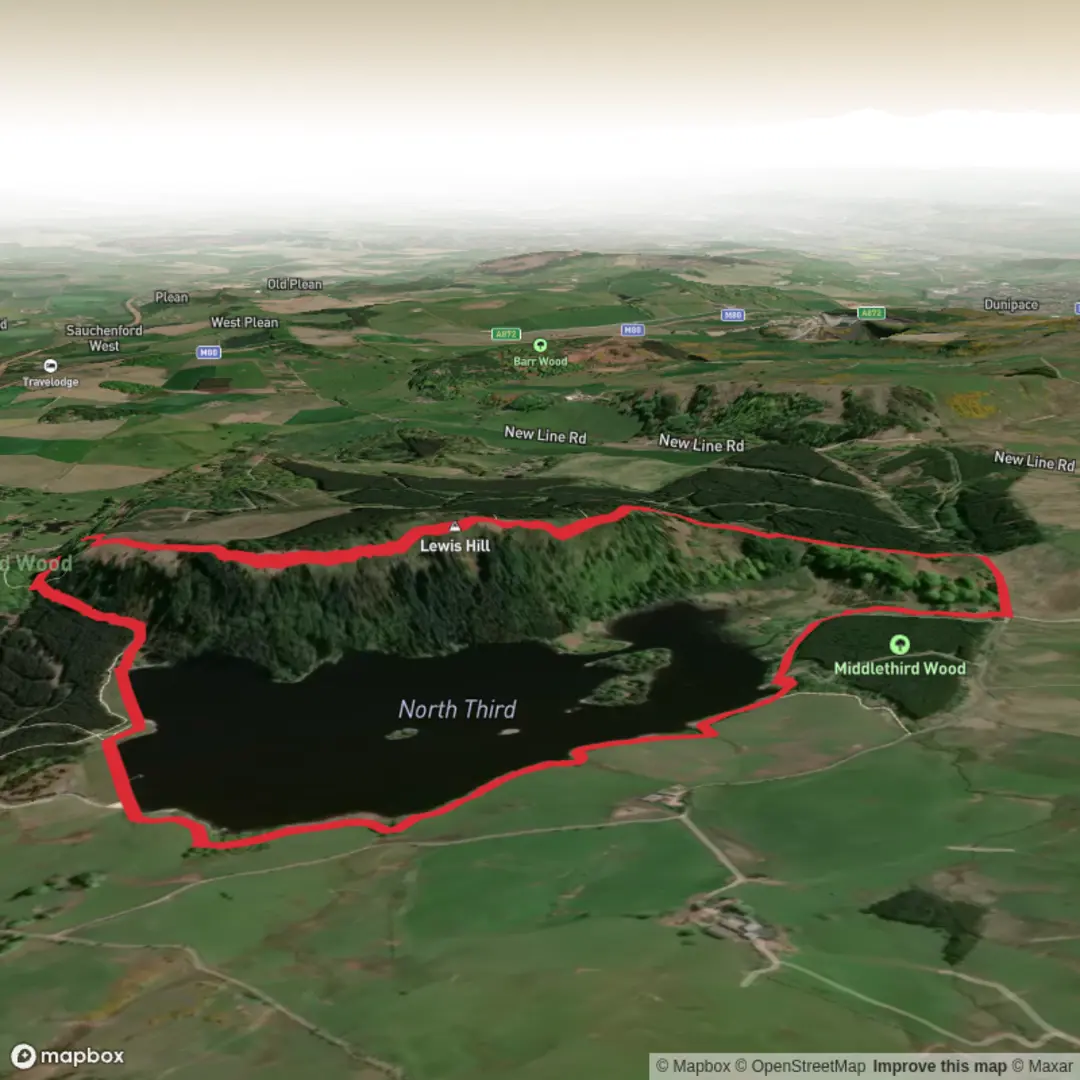 An image depicting the trail North Third Reservoir Loop and its surrounding area.