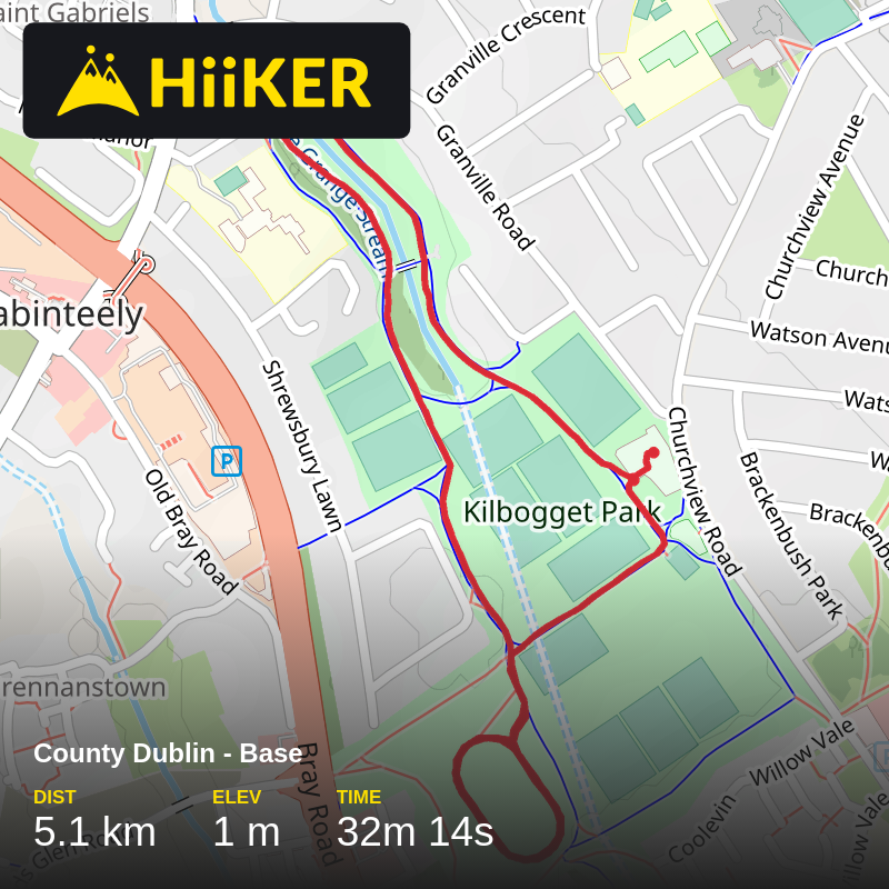 A map preview of the recording County Dublin - Base.