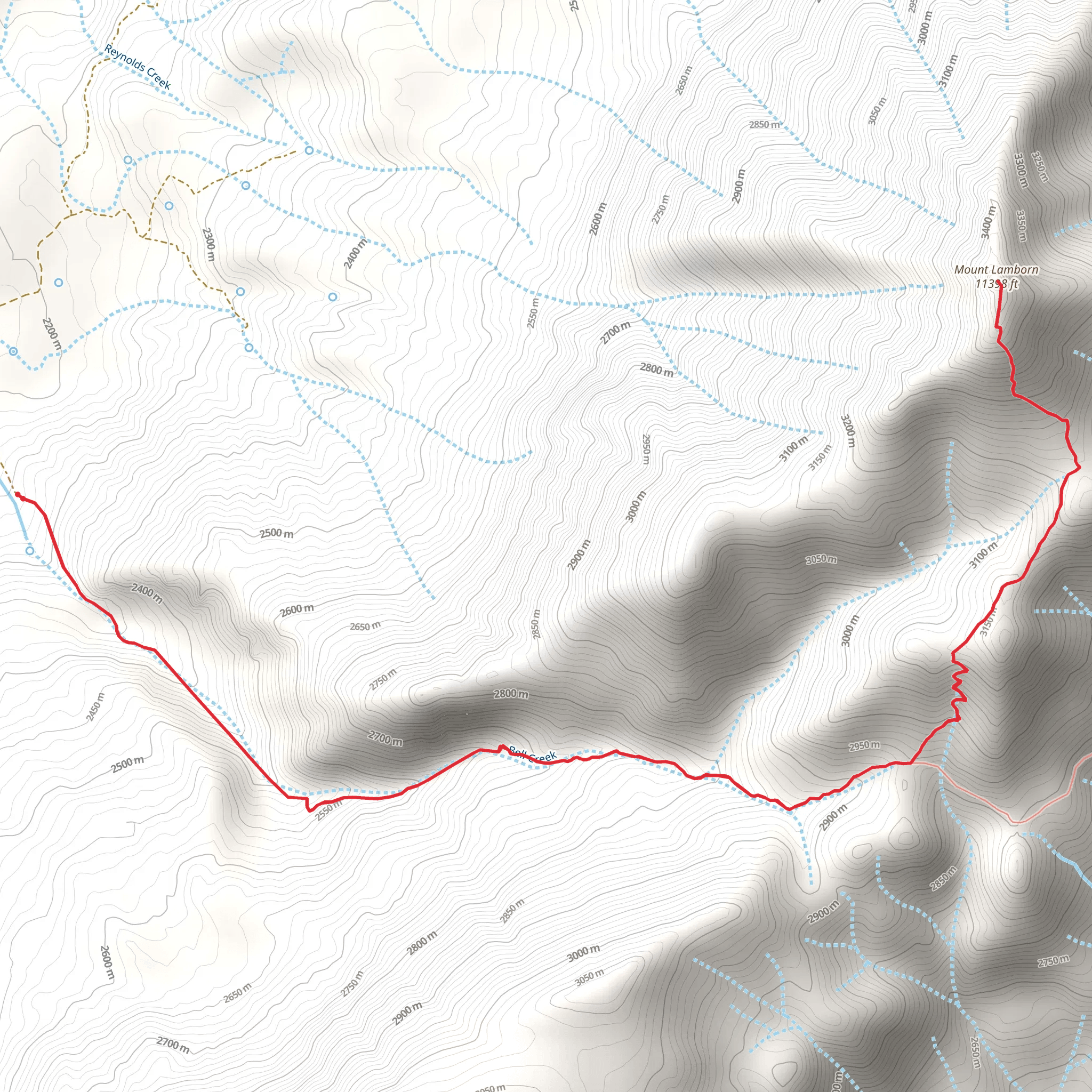 Mount Lamborn Trail mobile static map