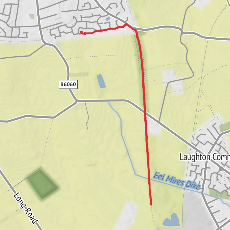 A map preview of the recording Rotherham Walking.