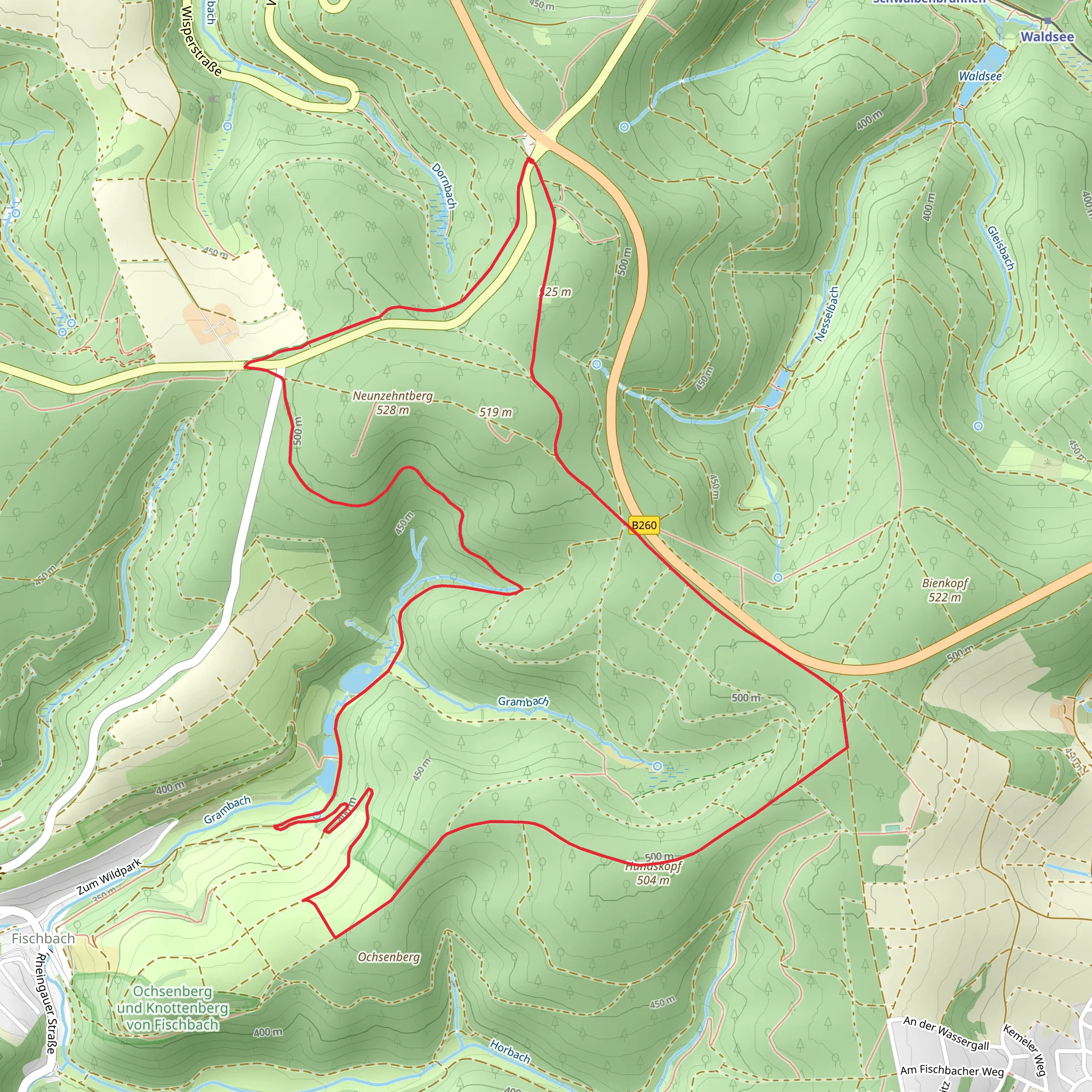 Hundskopf and Grambach Loop mobile static map