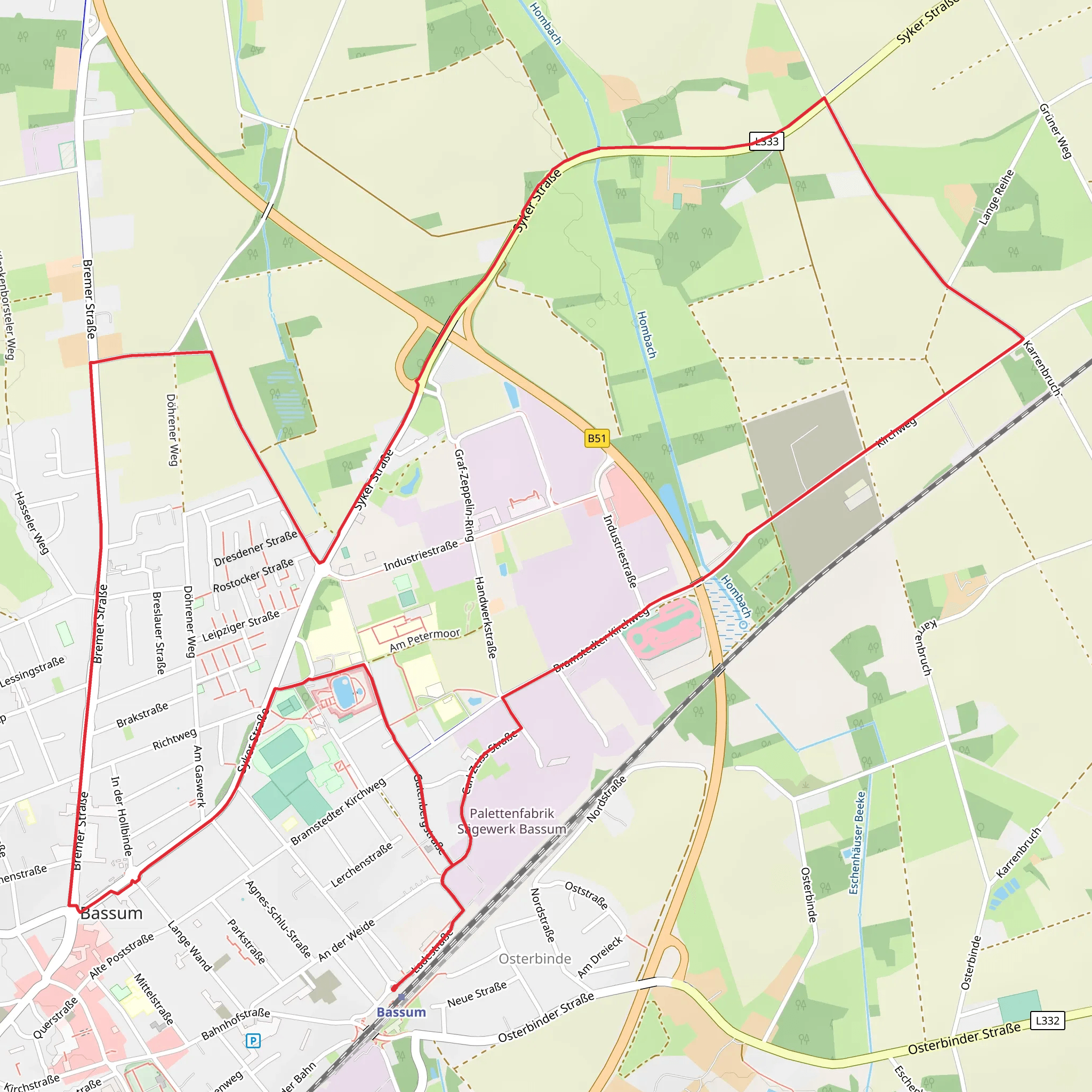 Bassum Loop mobile static map