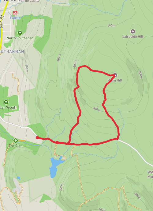 Kaim Hill mobile static map