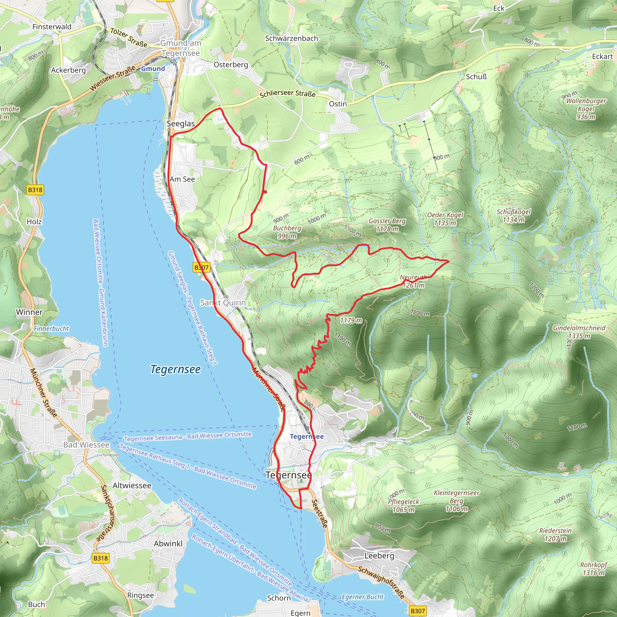 Tegernsee via Sommerweg and Die Alpenueberquerung Loop | Miesbach | Ge