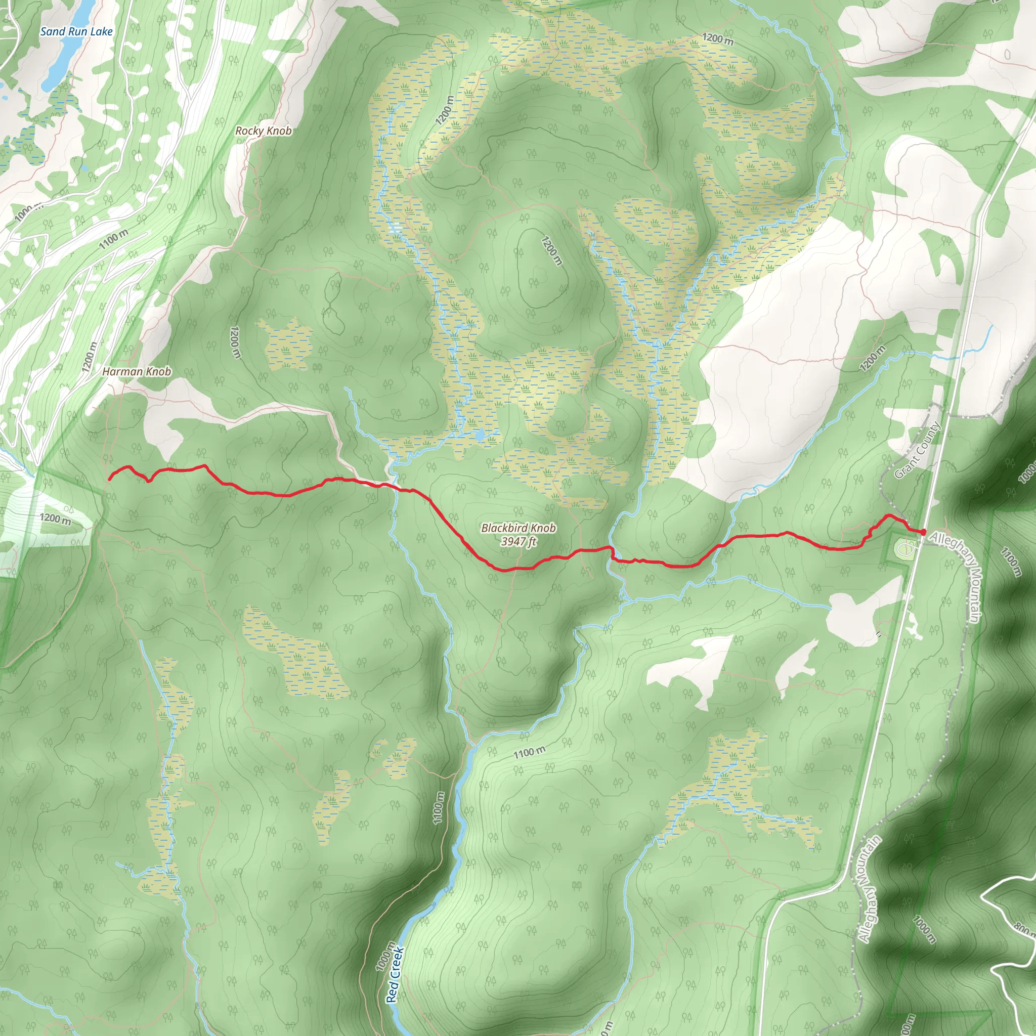 Blackbird Knob mobile static map