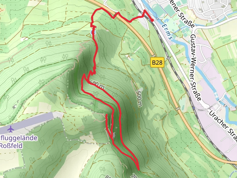 Calverbühl, Höllenlöcher and Sonnenfels via Maisental