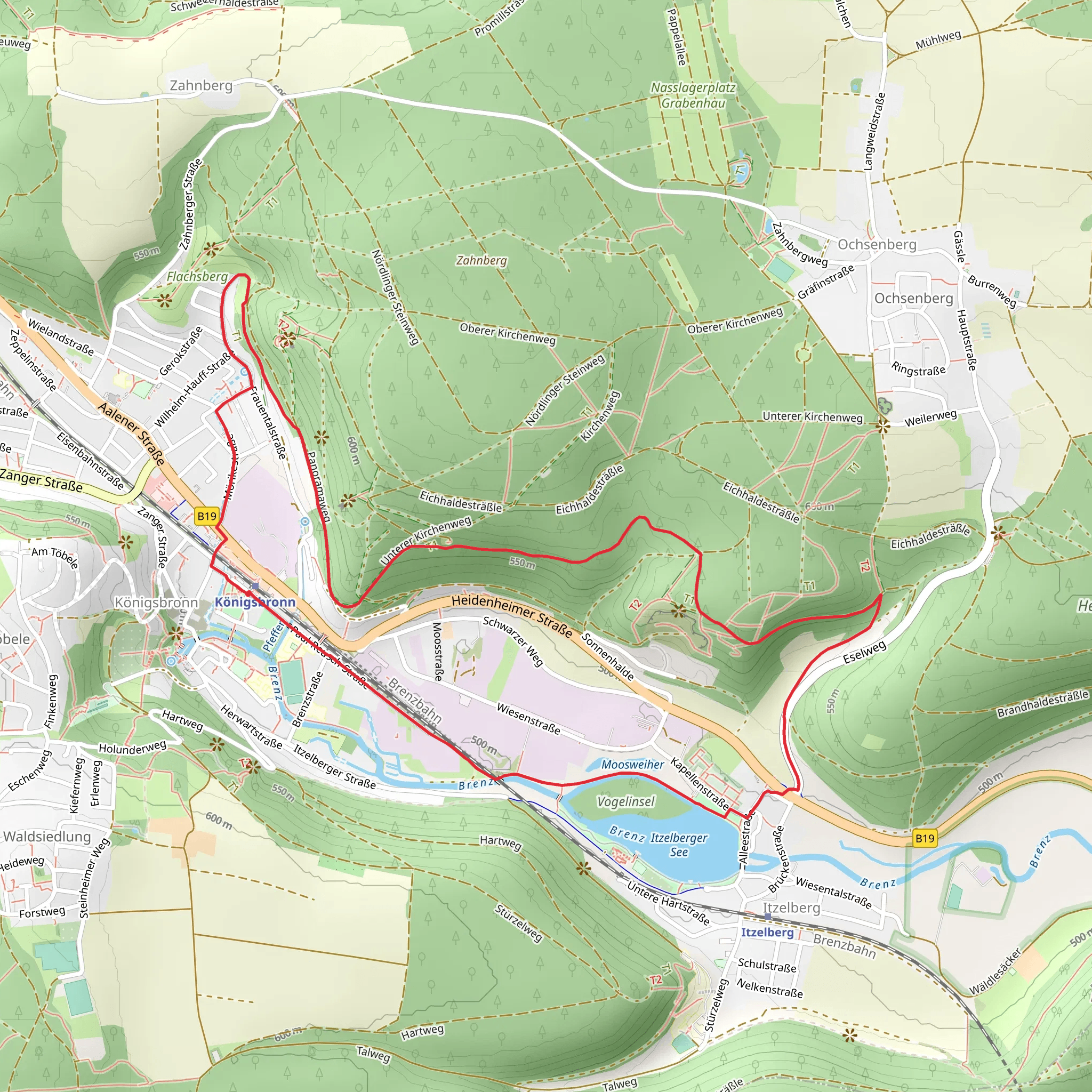 Königsbronn Loop mobile static map