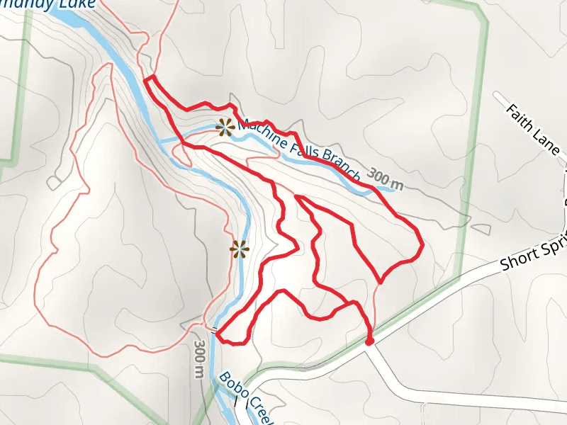 Bobo Creek Trail and Machine Falls Loop Trail White