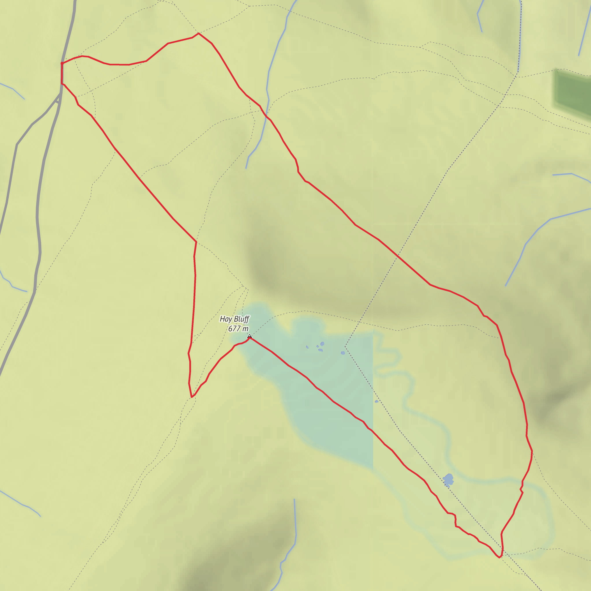 Ffynnon Beacon and Hay Bluff Loop mobile static map