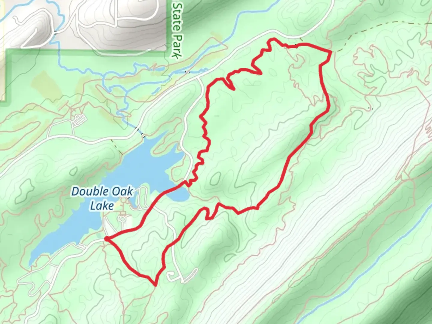 An image depicting the trail Foothills Trail and Seven Bridges Loop and its surrounding area.