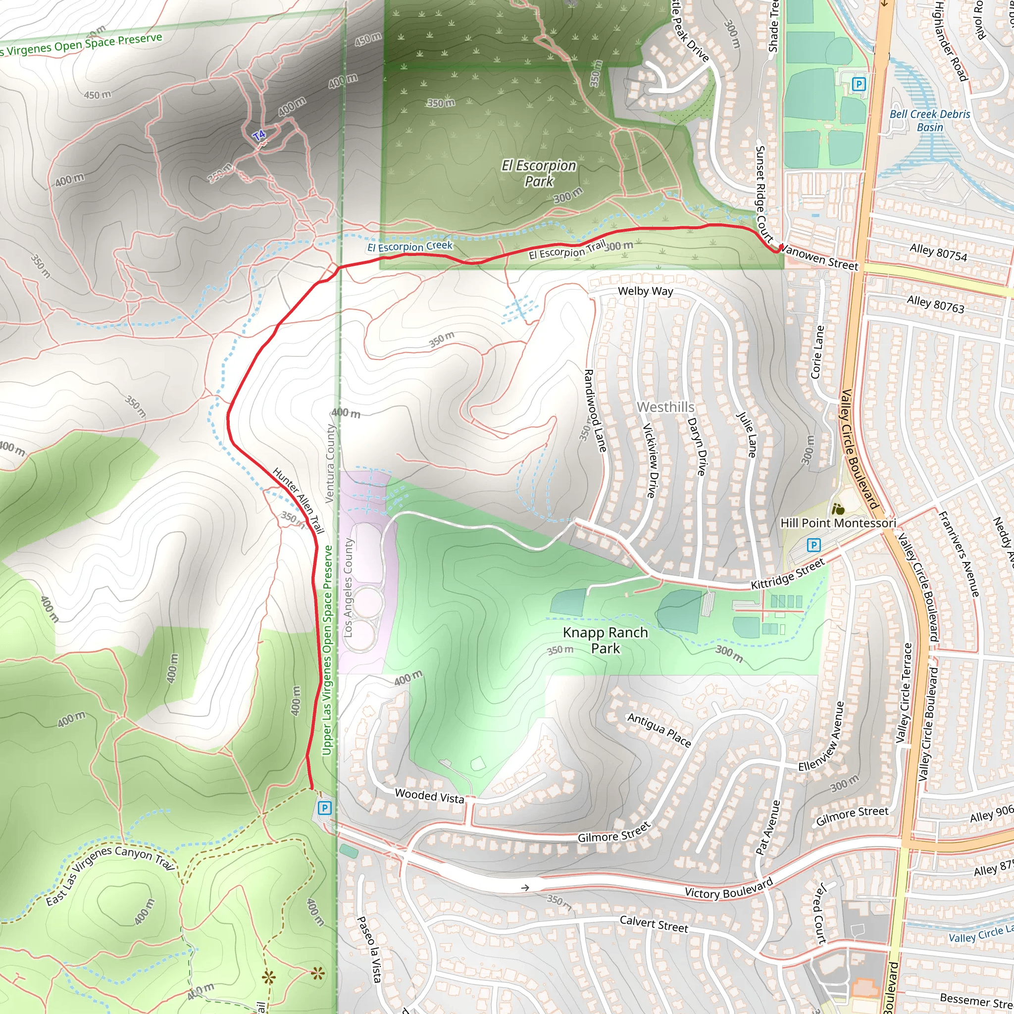 Hunter Allen Trail mobile static map