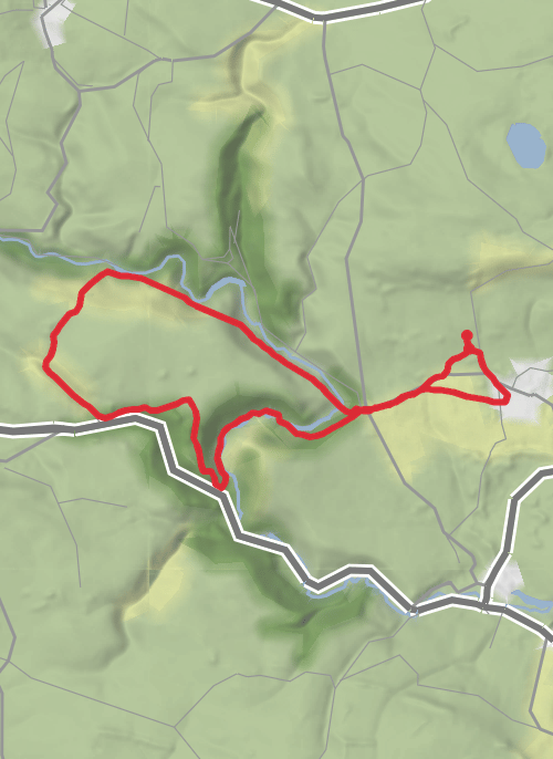 Hike Dale farm Monsal trail loopish mobile static map