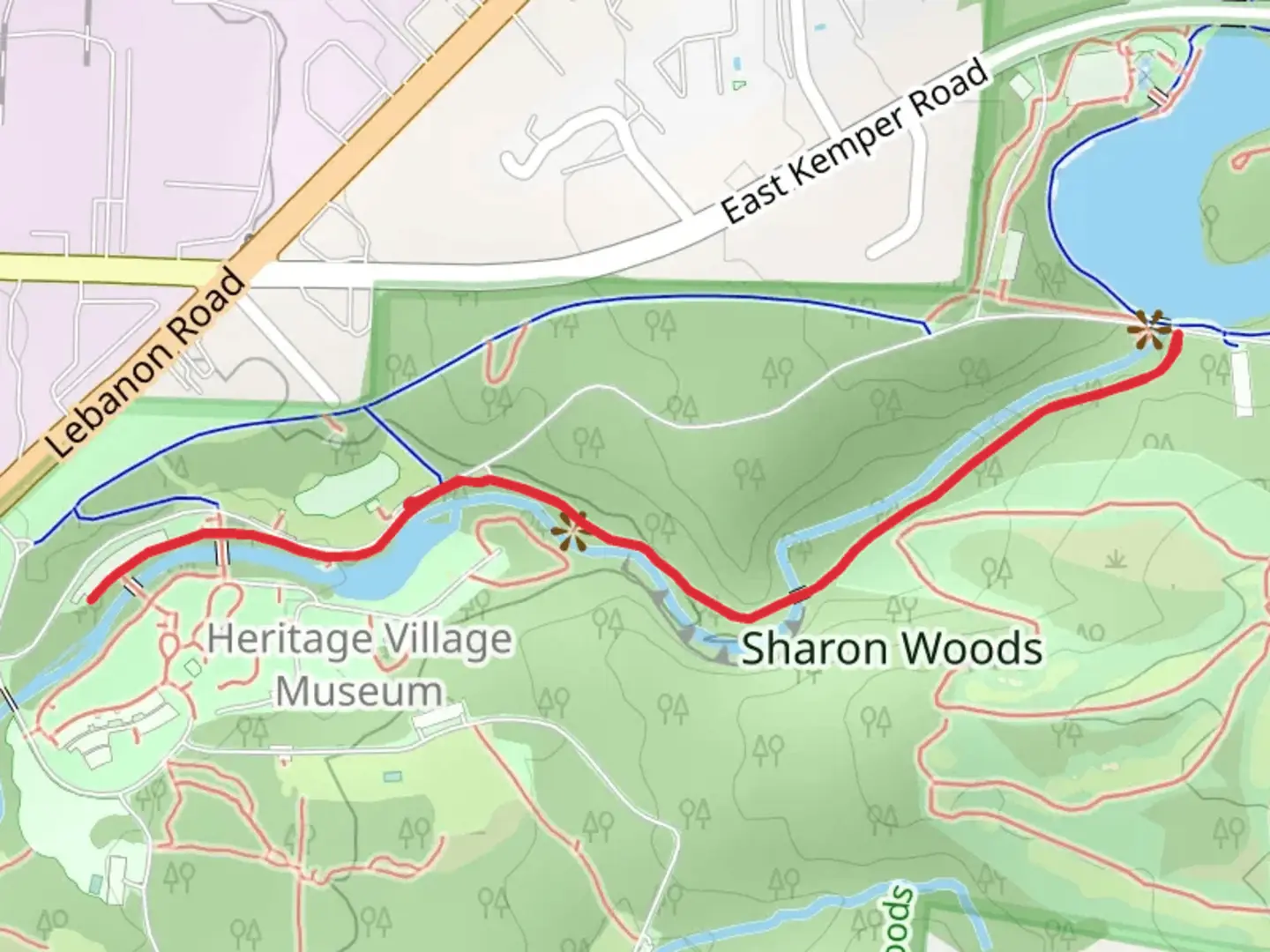 An image depicting the trail Sharon Creek - Gorge Trail and its surrounding area.