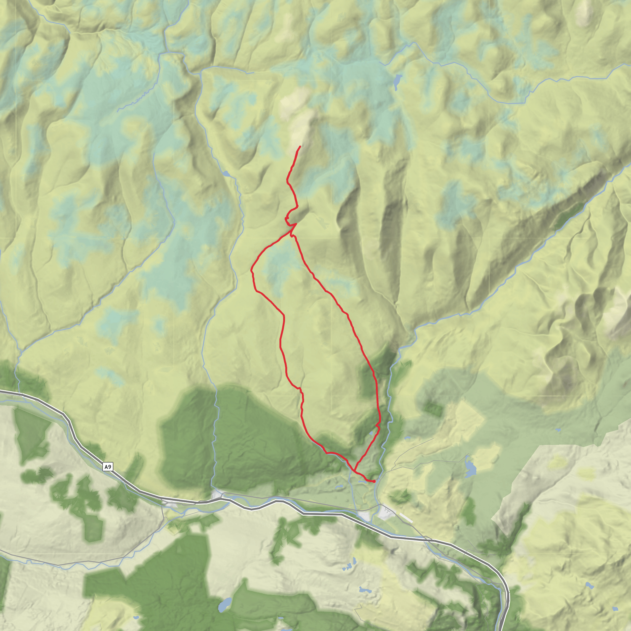 Carn Dearg Beag and Beinn Dearg Loop mobile static map