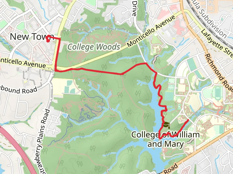 Monticello and Matoaka Lake Trail