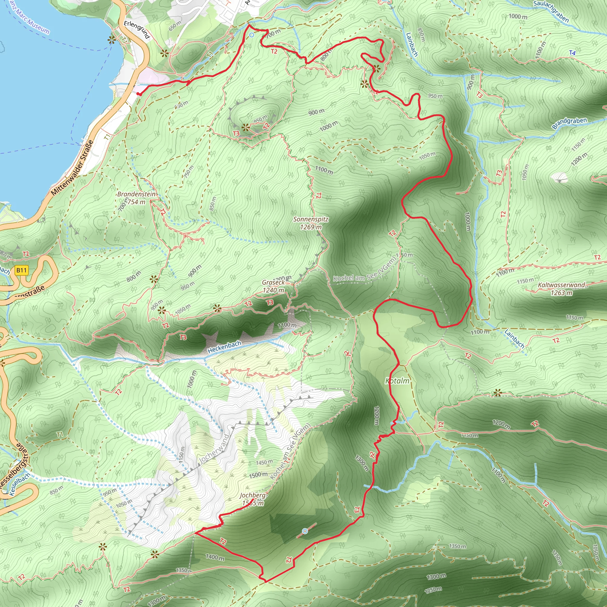Jochberg Walk mobile static map