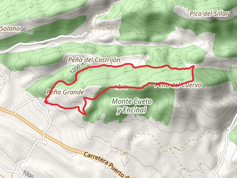 Route through the Pinar de Villares SL LE 6