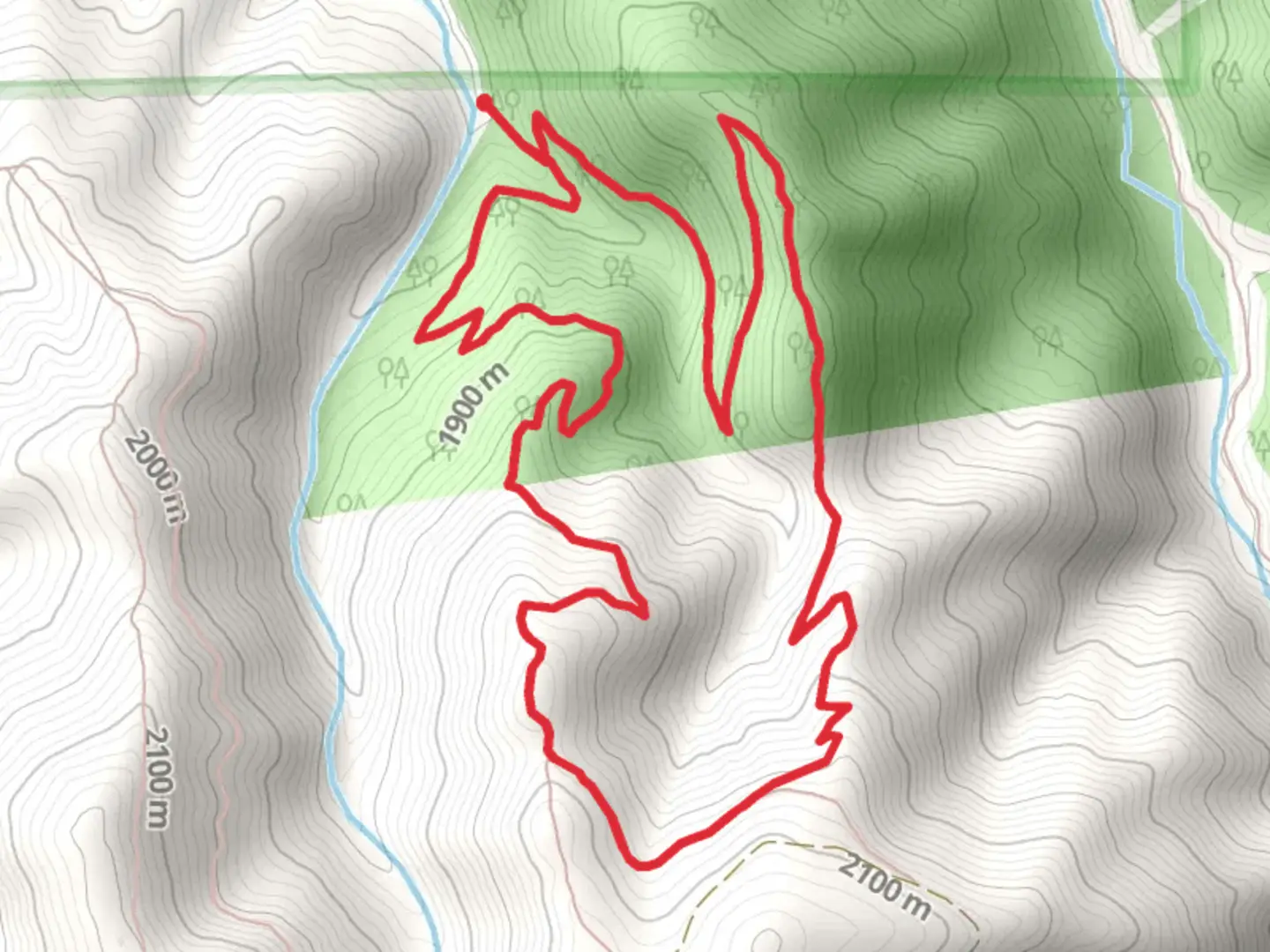 An image depicting the trail Leverich Canyon Loop Trail and its surrounding area.