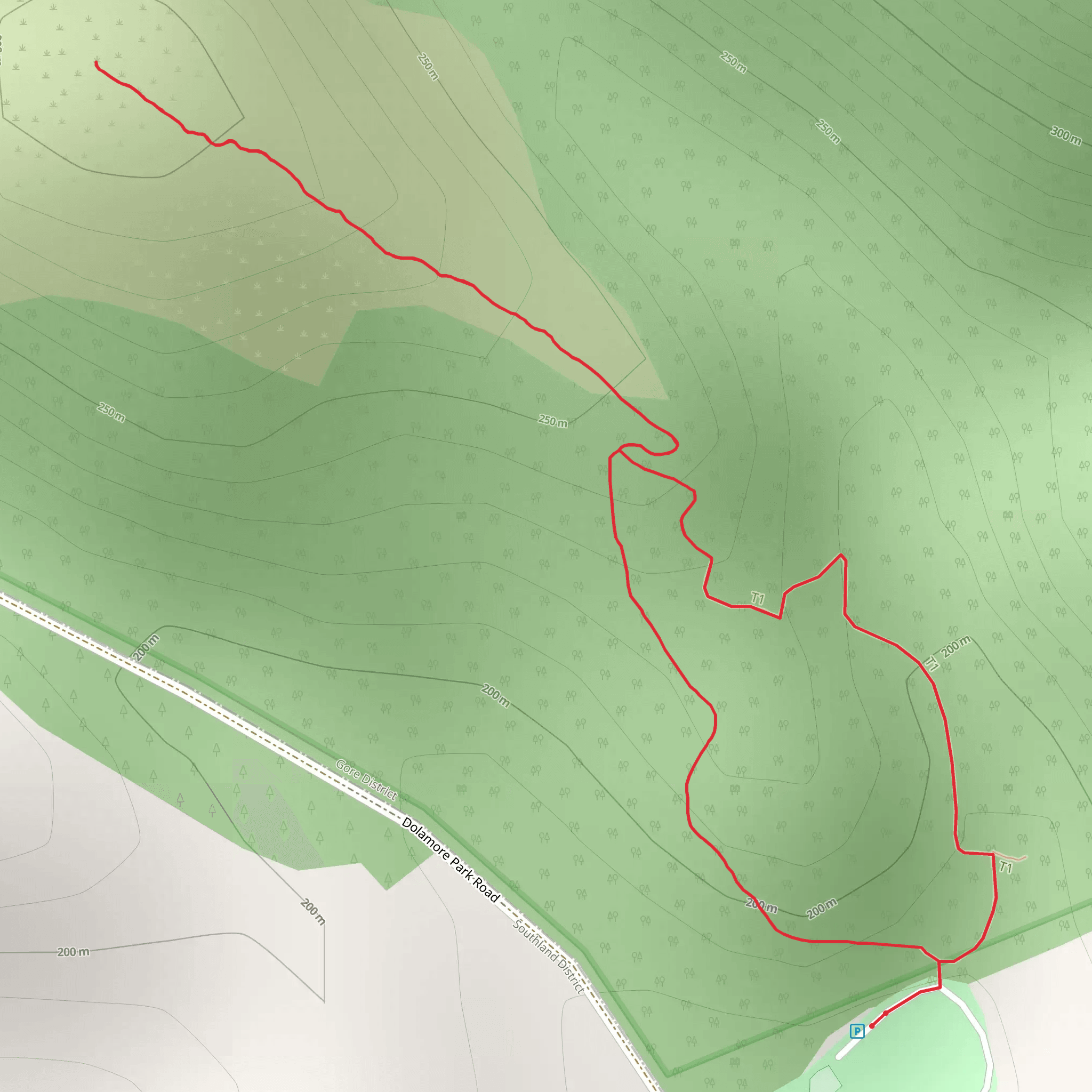 Dolamore Track mobile static map