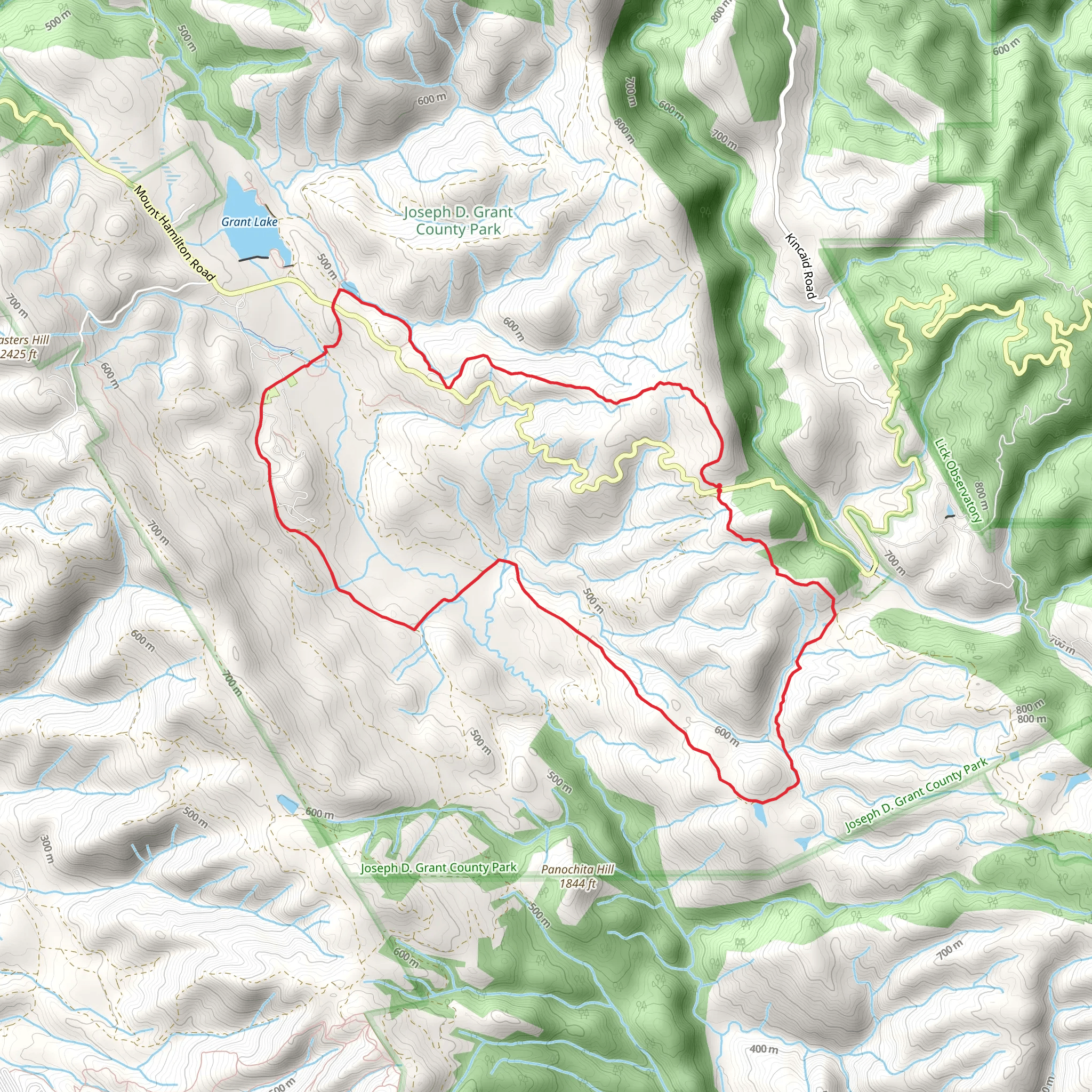 Bonhoff, Lower San Felipe and Yerba Buena Loop Trail mobile static map