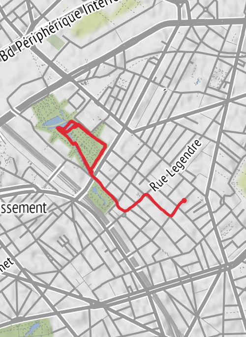 Hike from th Arrondissement mobile static map