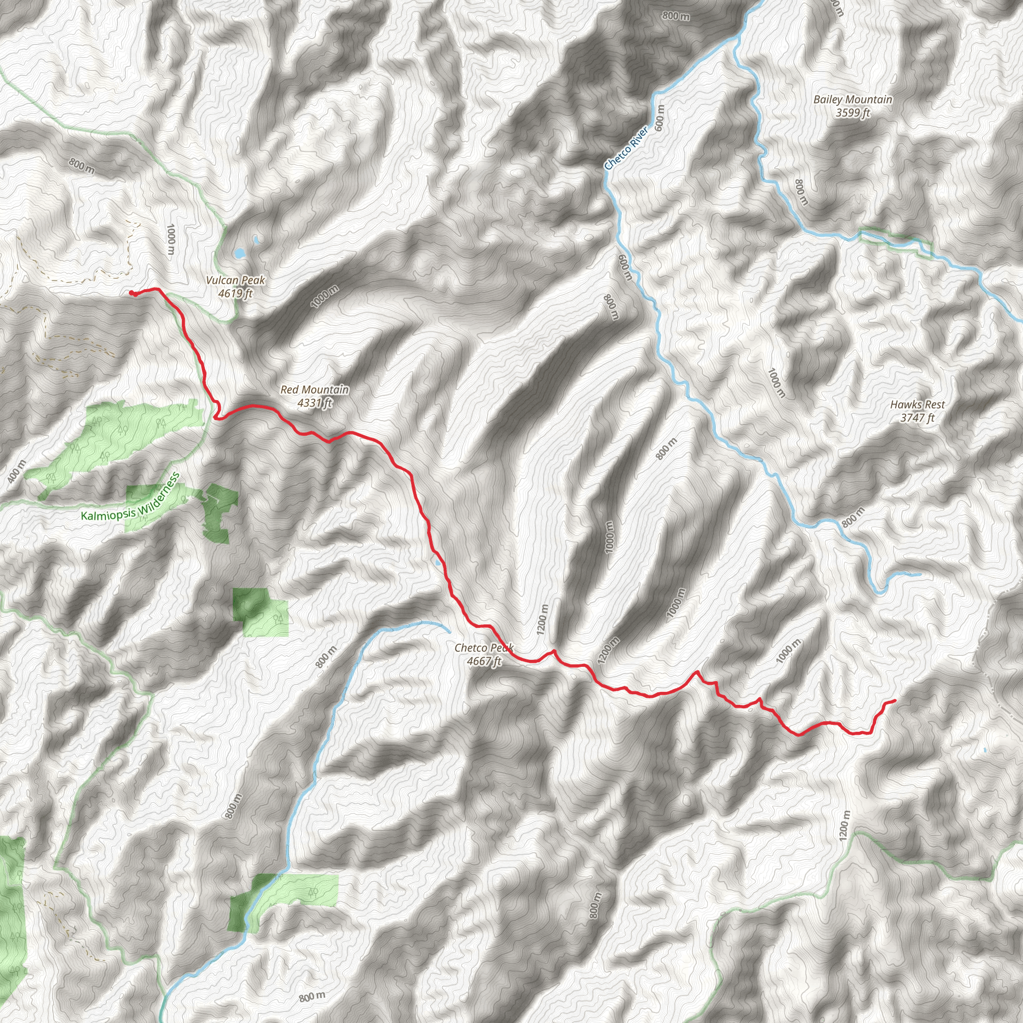 Chetco Peak via Chetco Divide Trail mobile static map