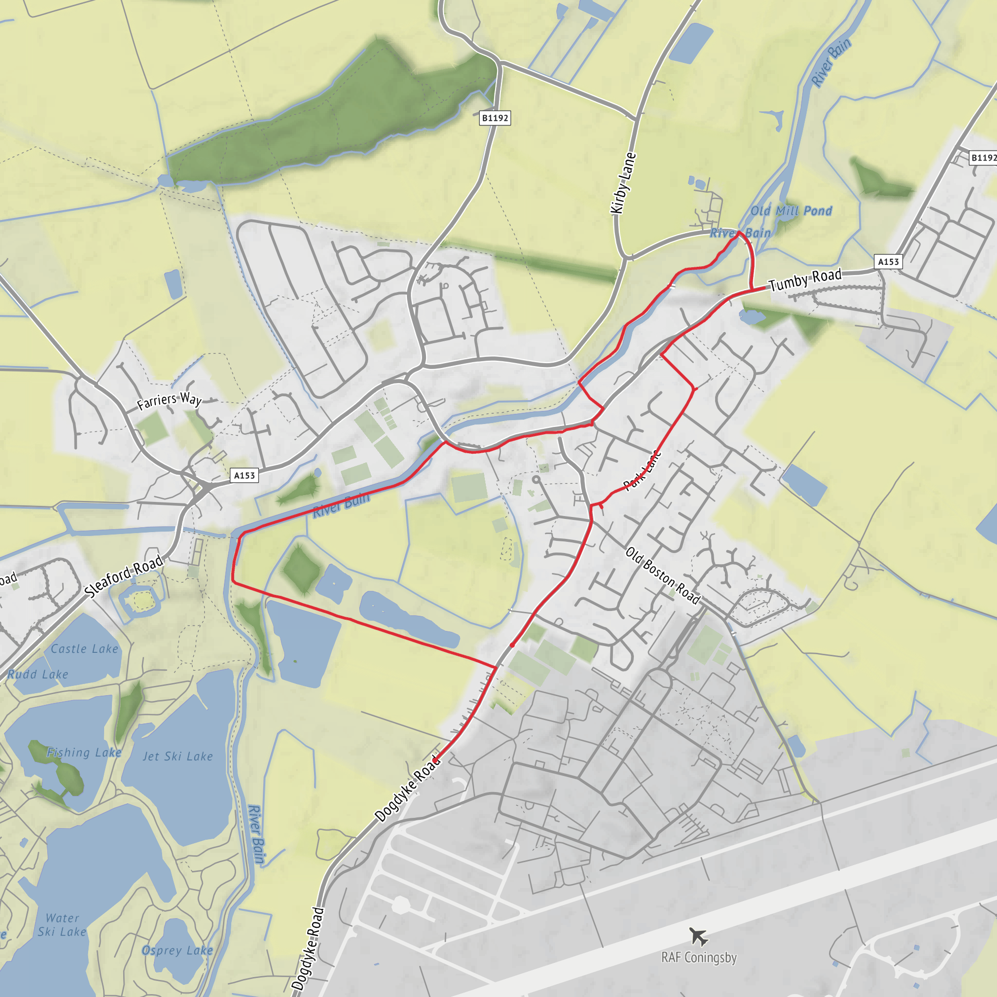 RAF Coningsby mobile static map