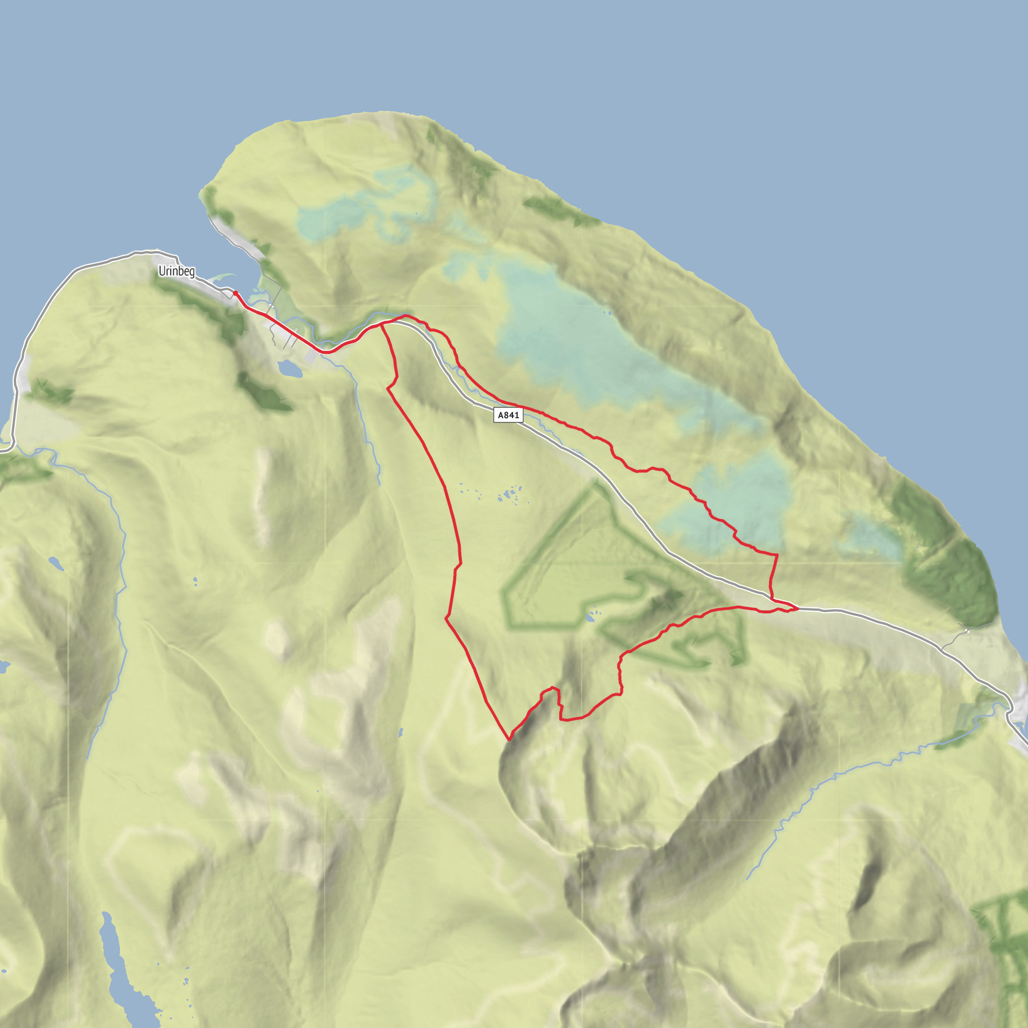 Loch Ranza, Glen Chalmadale, North Glen Sannox, Sail an Im and Torr Nead an Eoin mobile static map