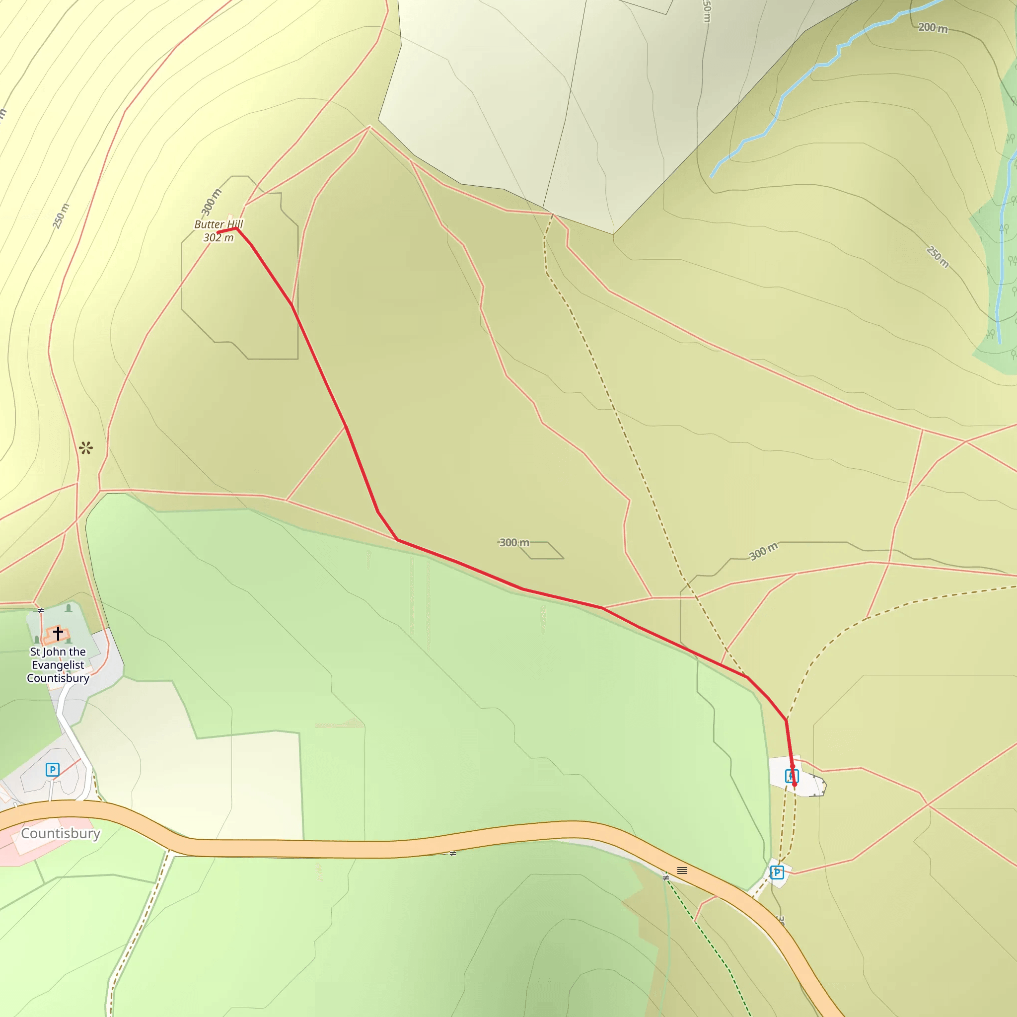 Butter Hill Walk - Barna Barrow mobile static map