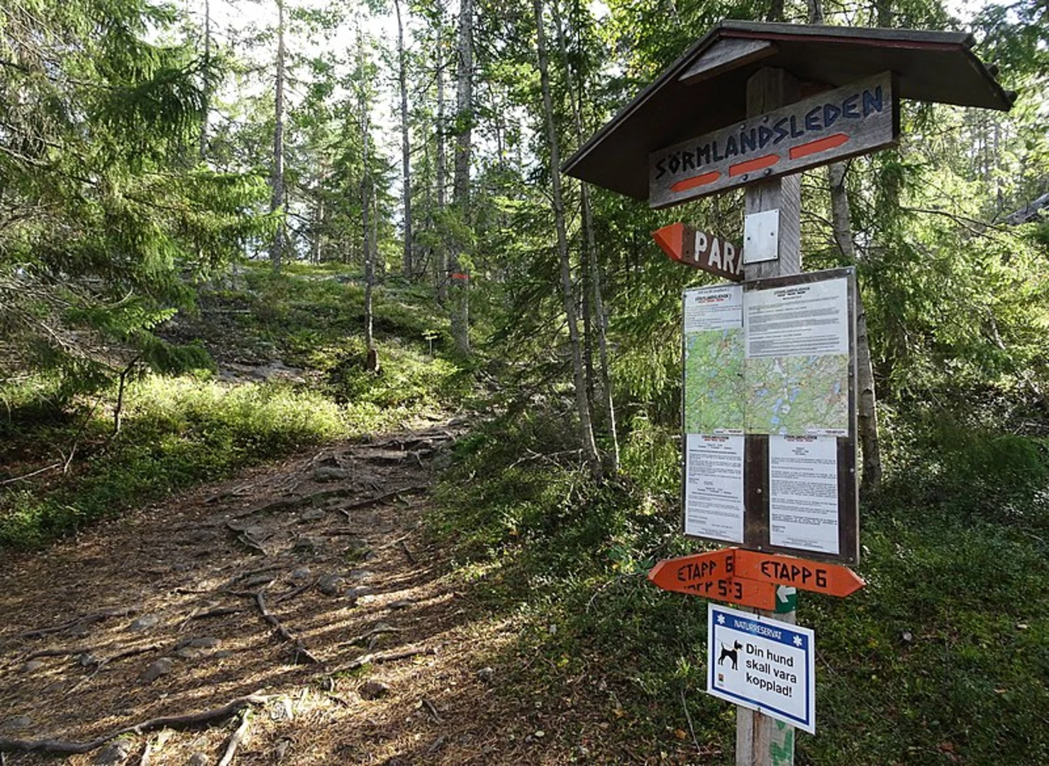 An image depicting the trail Sörmlandsleden Trail and its surrounding area.
