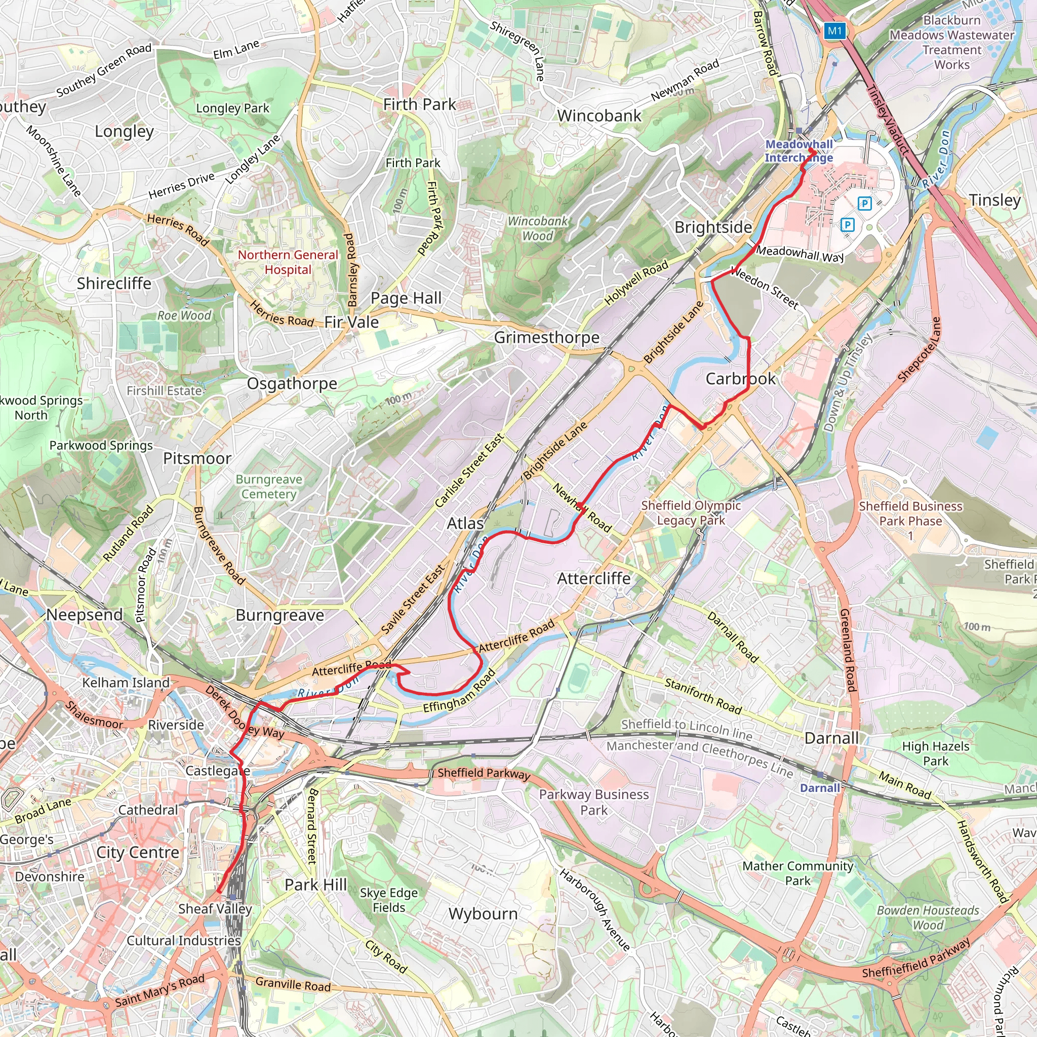 River Don via Five Weirs Walk | Sheffield | England