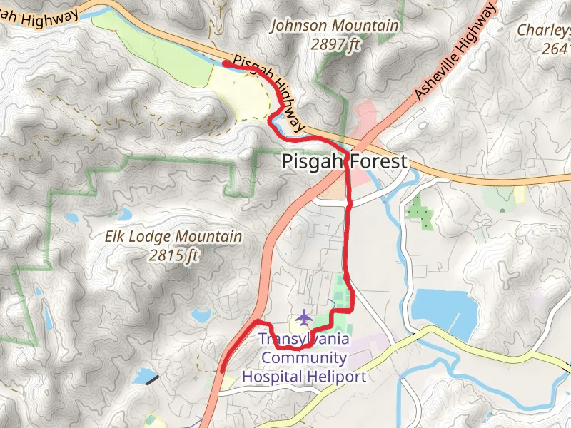 Estatoe Trail and Brevard Greenway