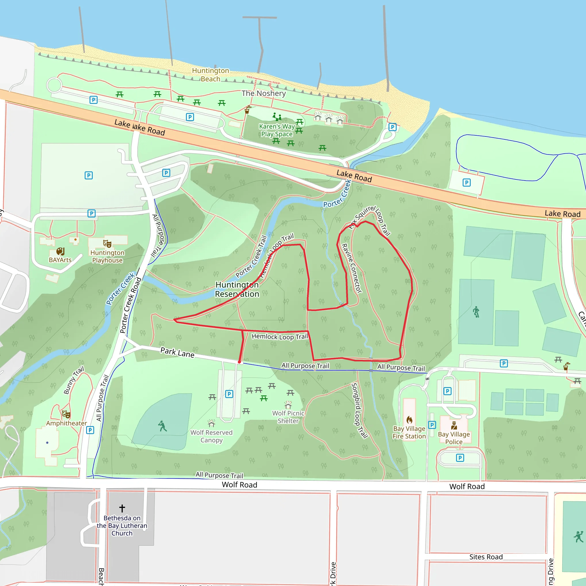 Hemlock Loop Trail mobile static map