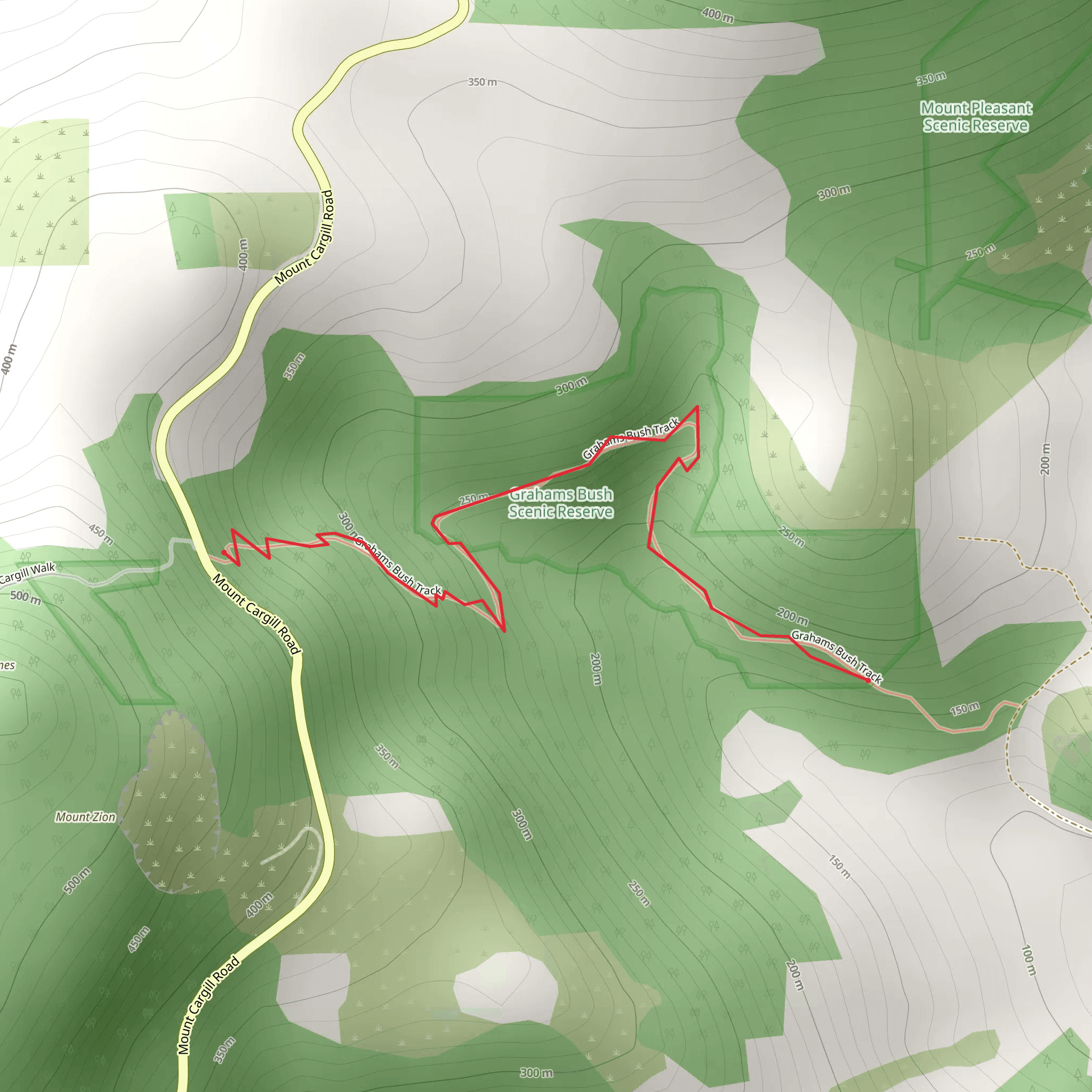 Grahams Bush Track mobile static map