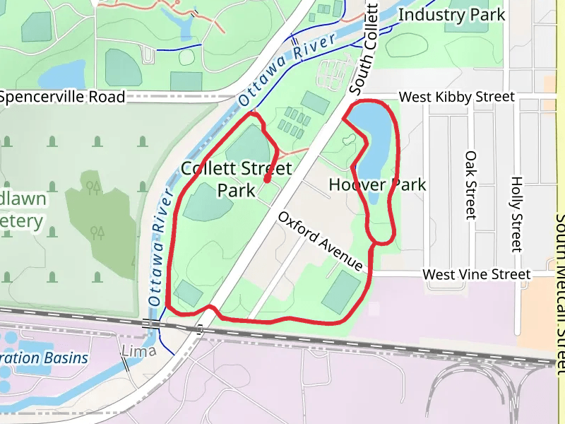 Hoover Park Loop via Rotary Riverwalk