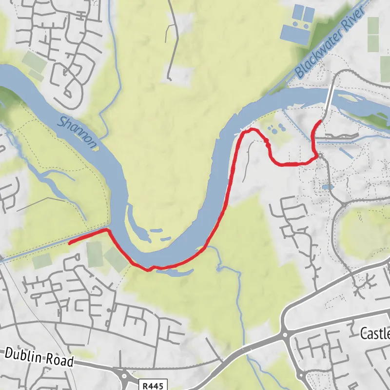 A map preview of the recording County Limerick Running.