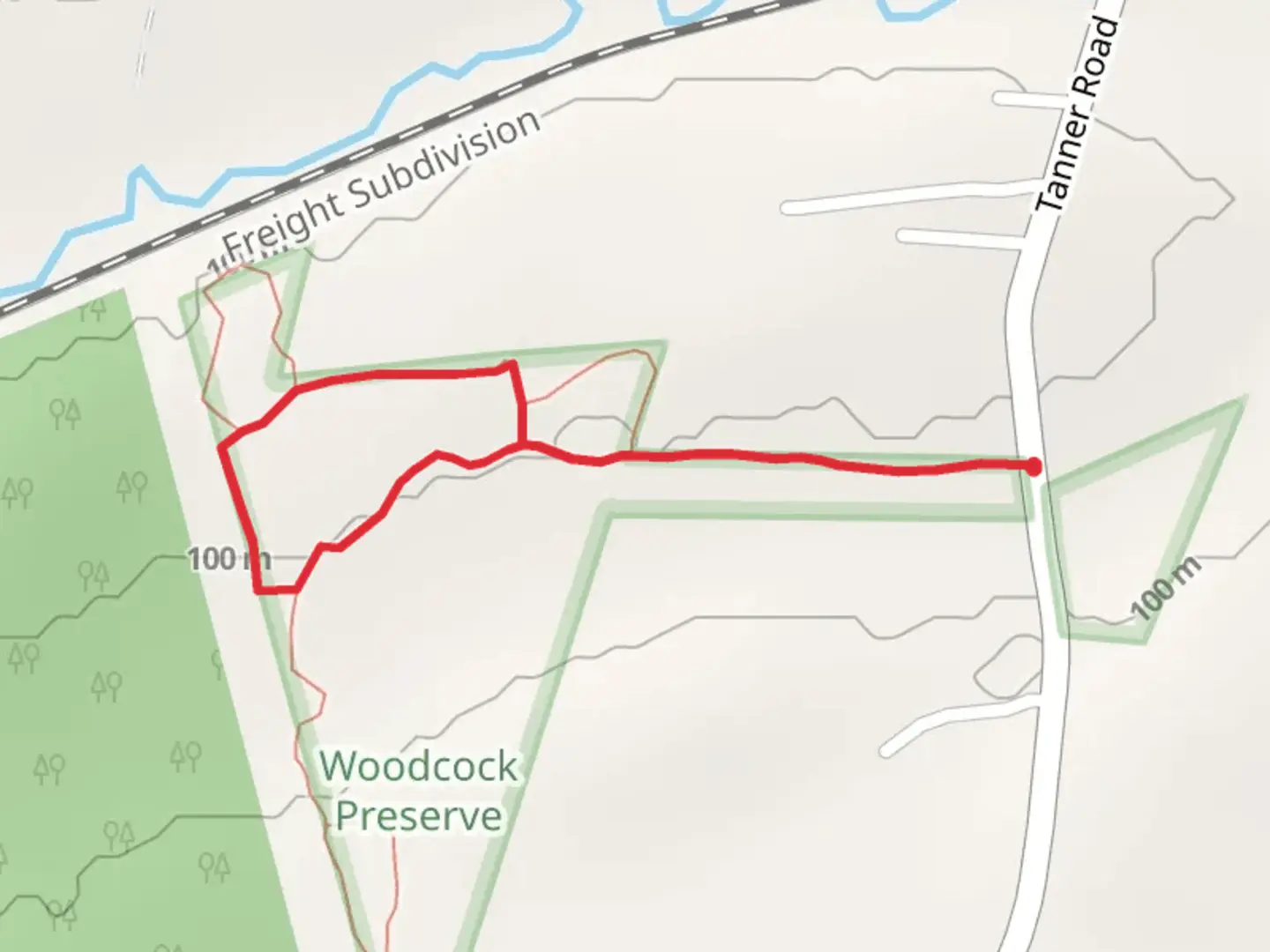 An image depicting the trail White Trail Loop via Tanner Road and its surrounding area.