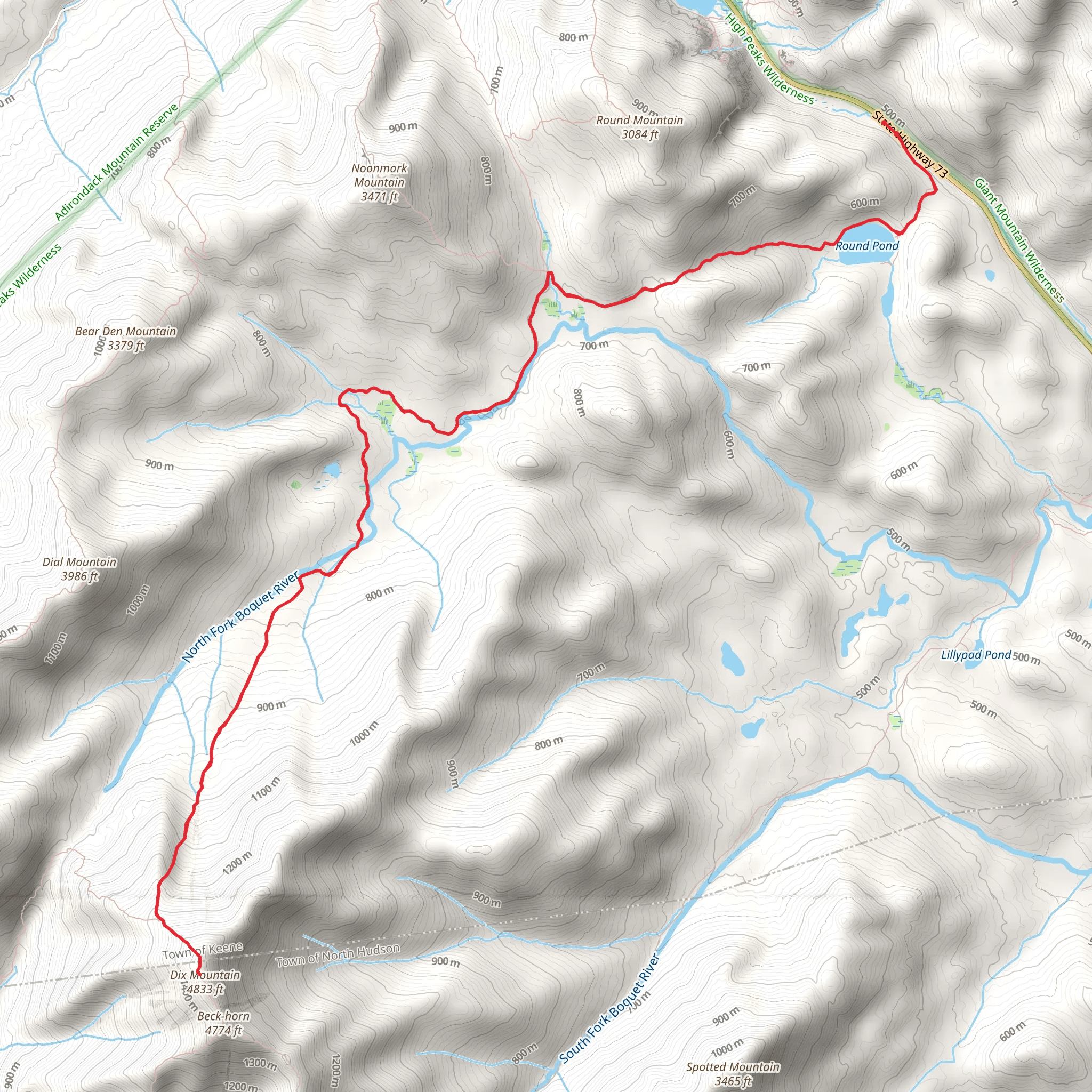 Beck-horn via Dix Trail mobile static map