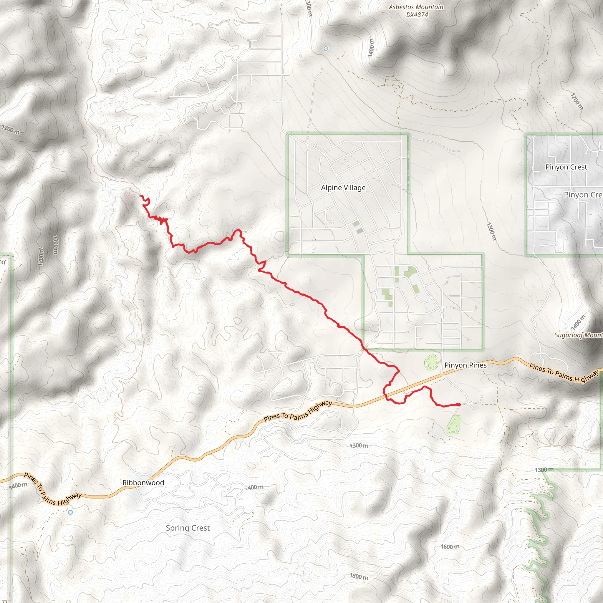 Pinyon Trail mobile static map