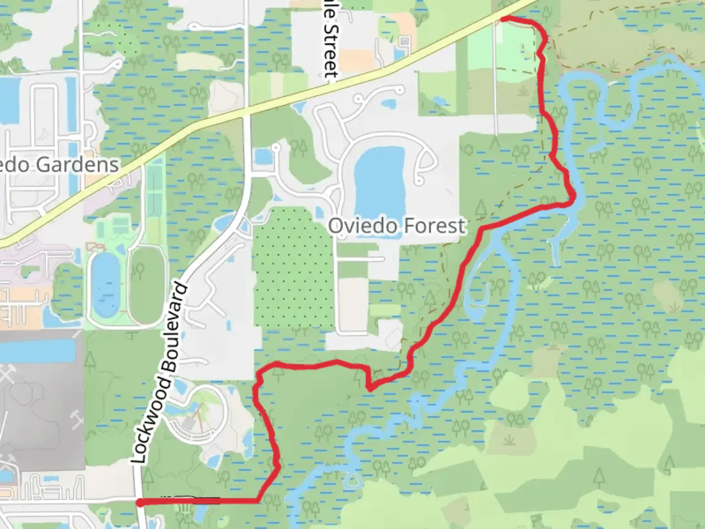 An image depicting the trail Florida Trail - Lockwood Boulevard and its surrounding area.