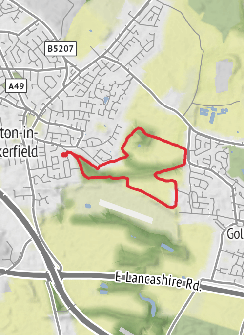 Wigan Hiking mobile static map