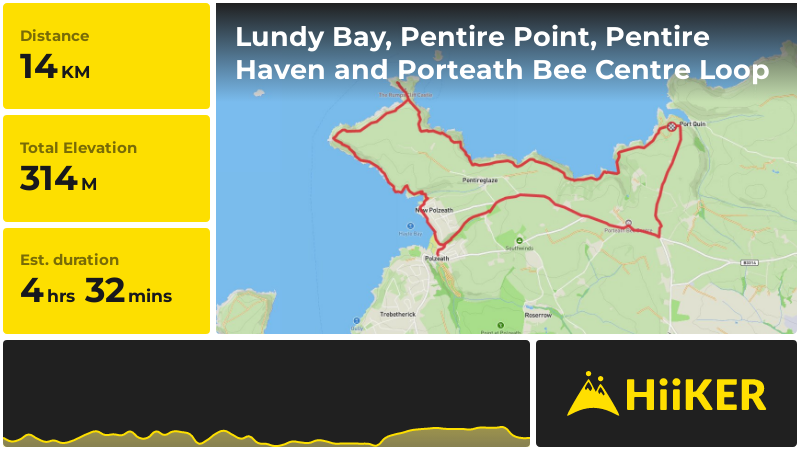 Lundy Bay, Pentire Point, Pentire Haven and Porteath Bee Centre Loop
