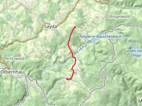 Kreuztanne to Pinge Geyerin via Rundwanderweg Sayda
