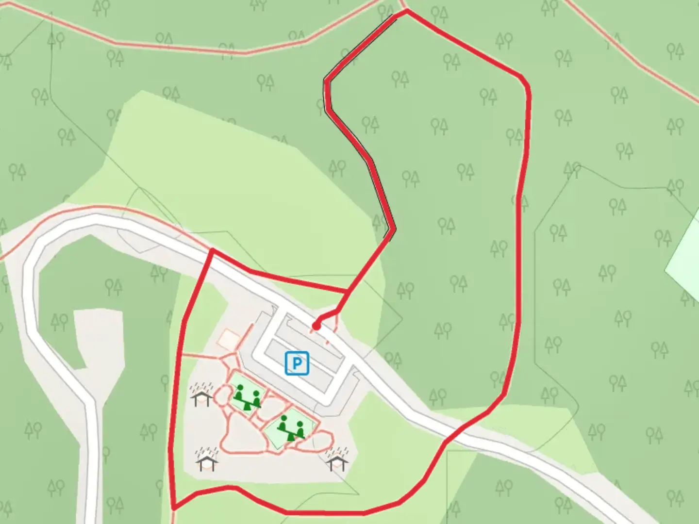 An image depicting the trail Deacon Road Loop and its surrounding area.