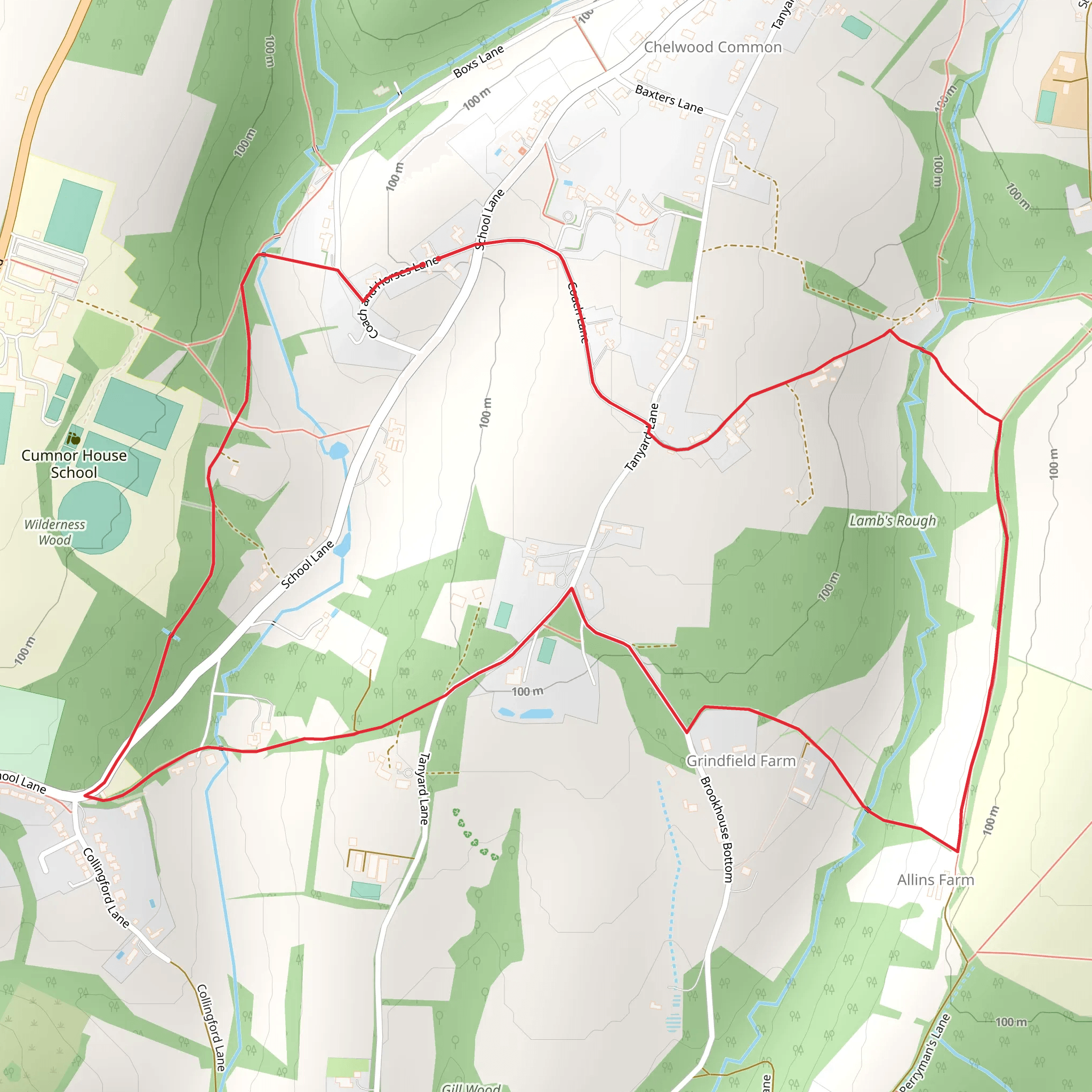 Lamb's Rough and Danehill Country Park Loop mobile static map