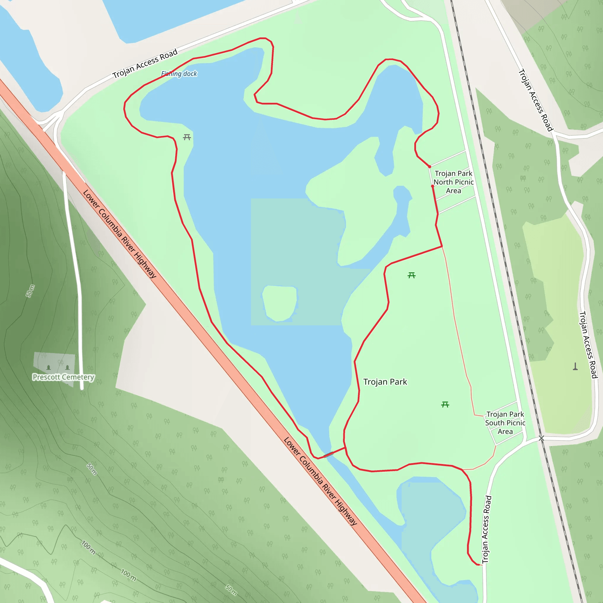Trojan Park Loop mobile static map