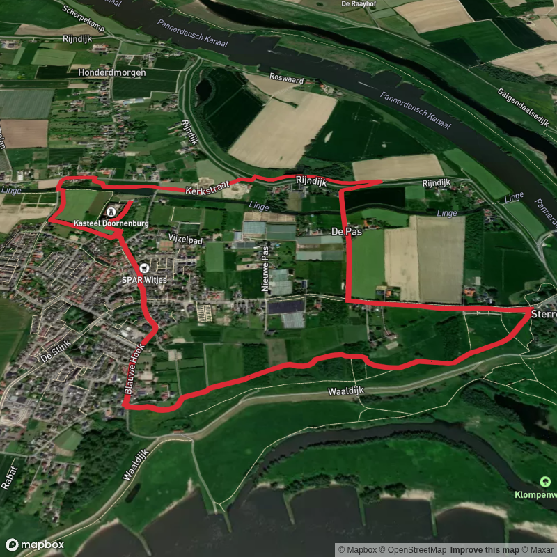 Kasteel Route Doornenburg Loop