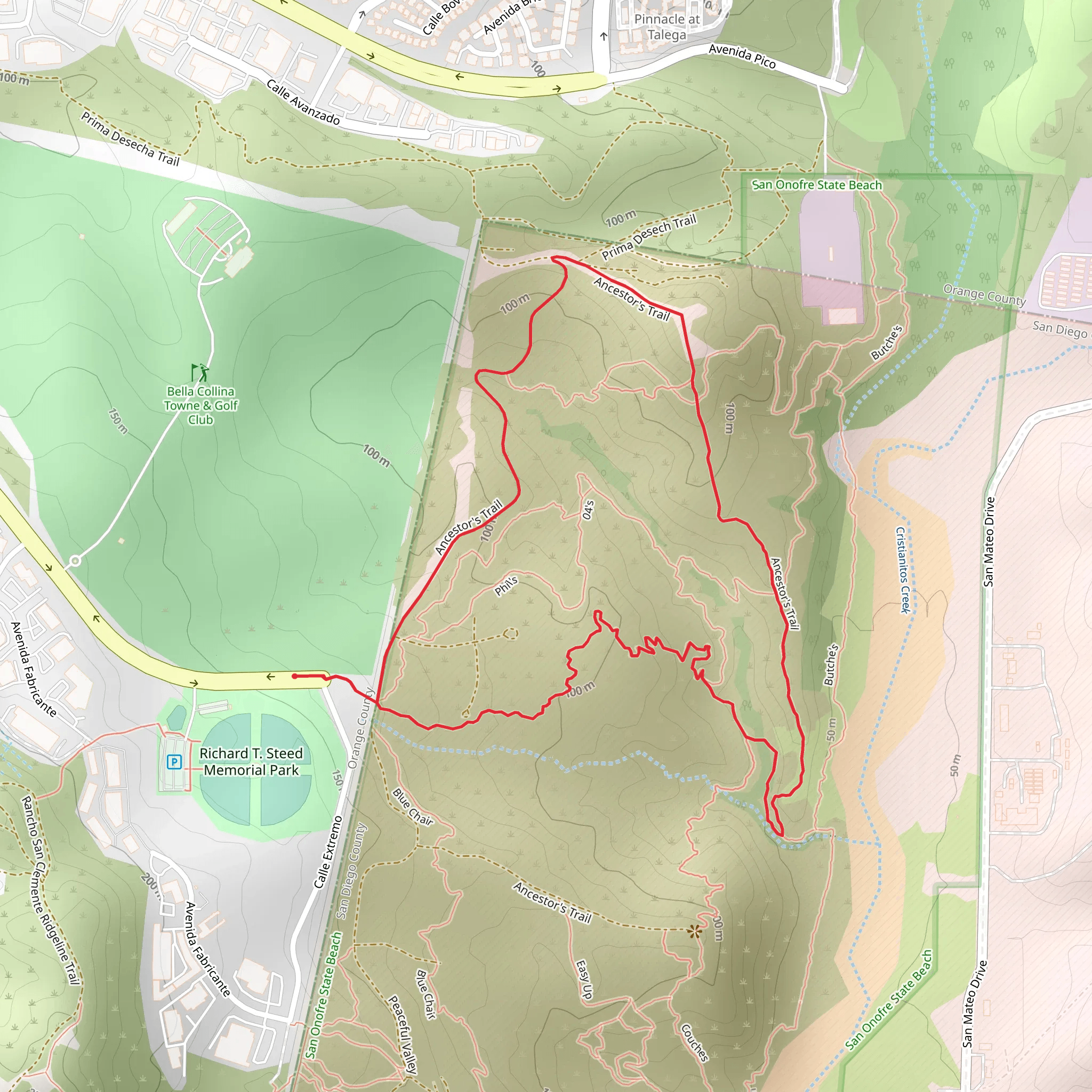 Ancestor's Loop Trail mobile static map